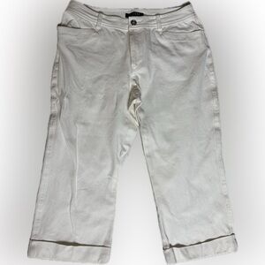 Polo Ralph Lauren White WMNS Capri size 8 Cuffed